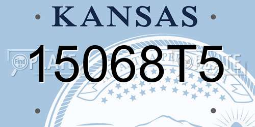 15068T5 Kansas License Plate