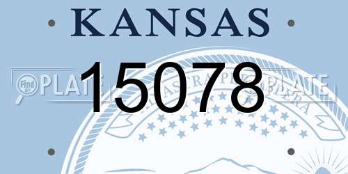 15078 Kansas License Plate