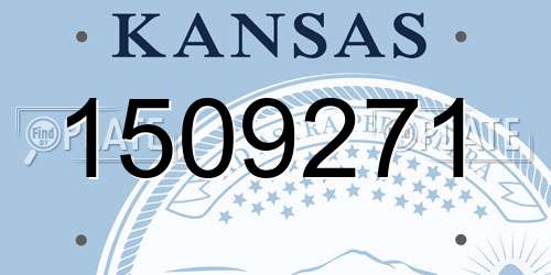 1509271 Kansas License Plate