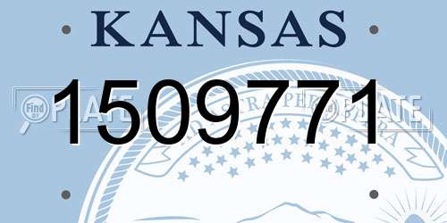 1509771 Kansas License Plate