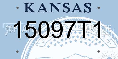 15097T1 Kansas License Plate