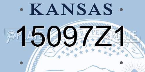 15097Z1 Kansas License Plate