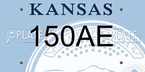 150AE Kansas License Plate