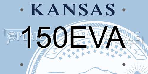 150EVA Kansas License Plate