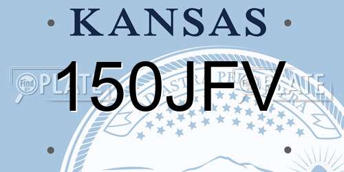150JFV Kansas License Plate