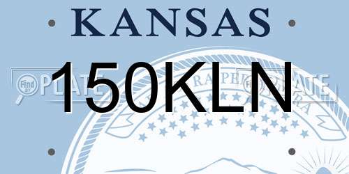150KLN Kansas License Plate
