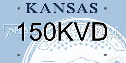 150KVD Kansas License Plate