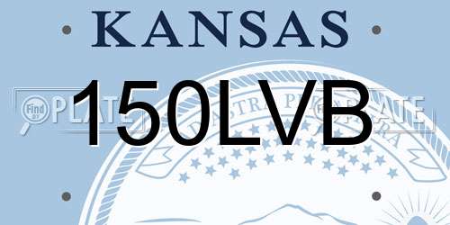 150LVB Kansas License Plate
