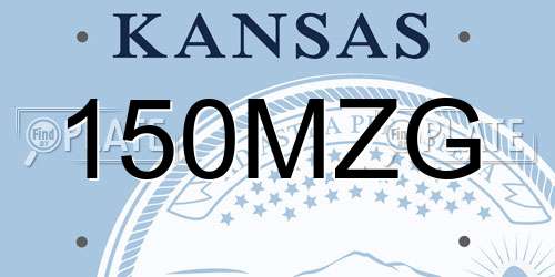 150MZG Kansas License Plate
