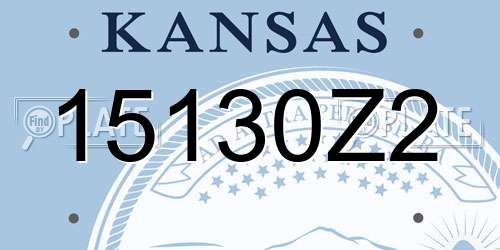 15130Z2 Kansas License Plate