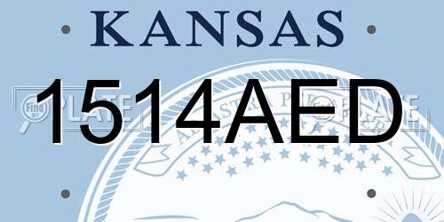 1514AED Kansas License Plate