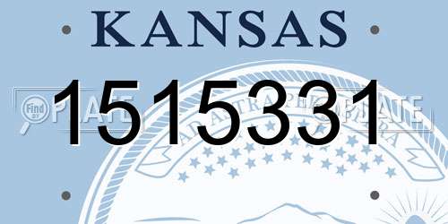 1515331 Kansas License Plate