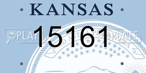 15161 Kansas License Plate