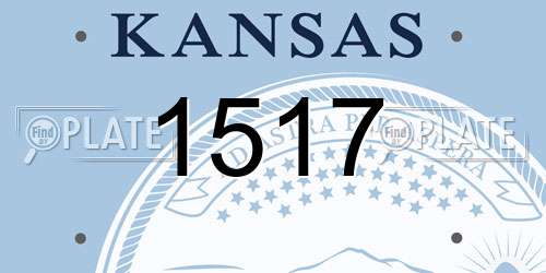 1517 Kansas License Plate