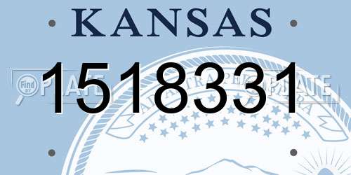 1518331 Kansas License Plate