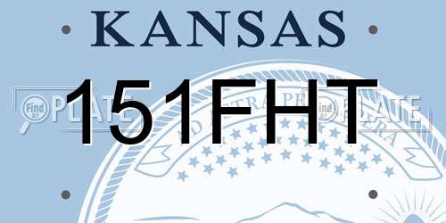 151FHT Kansas License Plate