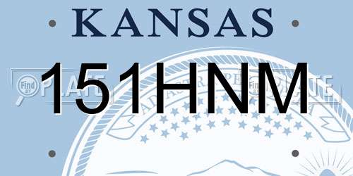 151HNM Kansas License Plate