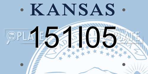 151I05 Kansas License Plate