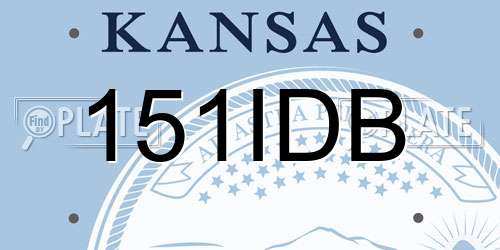 151IDB Kansas License Plate