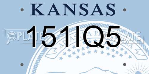 151IQ5 Kansas License Plate