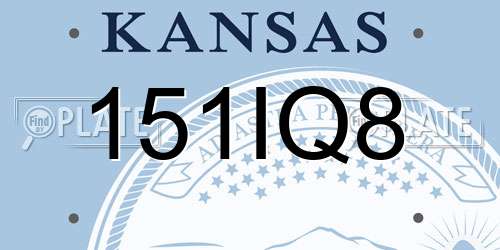 151IQ8 Kansas License Plate