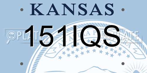 151IQS Kansas License Plate