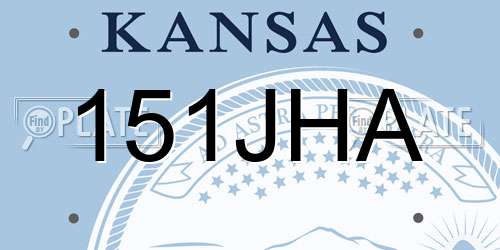 151JHA Kansas License Plate