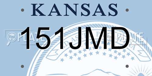151JMD Kansas License Plate