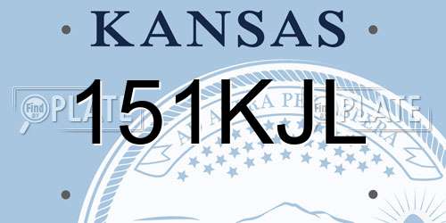 151KJL Kansas License Plate