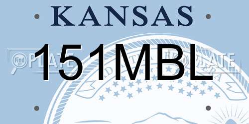 151MBL Kansas License Plate