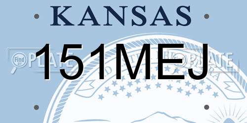151MEJ Kansas License Plate