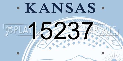 15237 Kansas License Plate