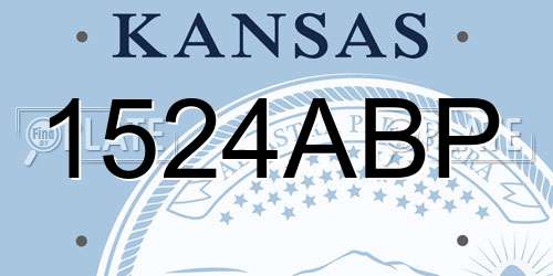 1524ABP Kansas License Plate