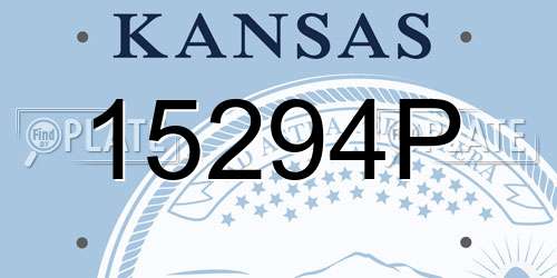 15294P Kansas License Plate