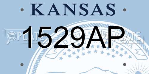 1529AP Kansas License Plate