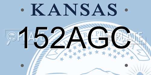 152AGC Kansas License Plate