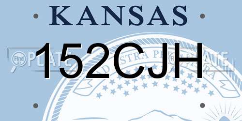 152CJH Kansas License Plate