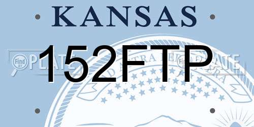 152FTP Kansas License Plate