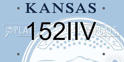 152IIV Kansas License Plate