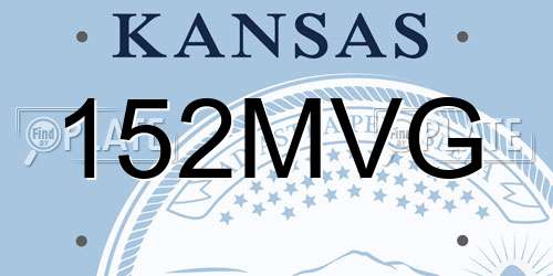 152MVG Kansas License Plate