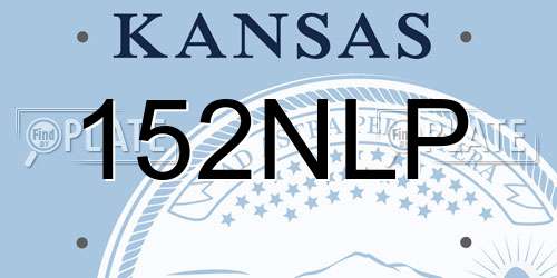 152NLP Kansas License Plate
