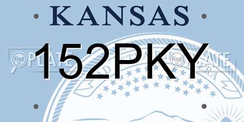 152PKY Kansas License Plate
