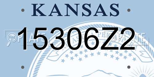 15306Z2 Kansas License Plate