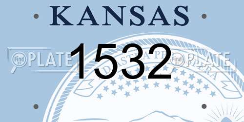 1532 Kansas License Plate