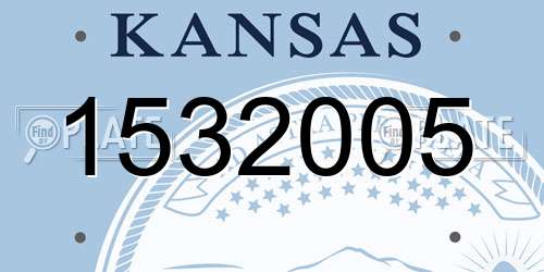1532005 Kansas License Plate