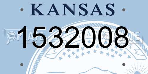 1532008 Kansas License Plate