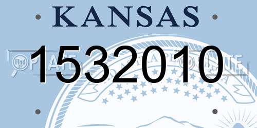 1532010 Kansas License Plate