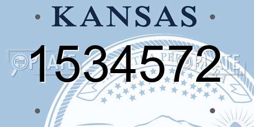 1534572 Kansas License Plate