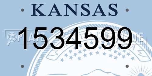 1534599 Kansas License Plate