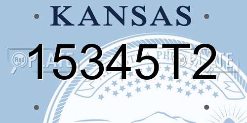 15345T2 Kansas License Plate